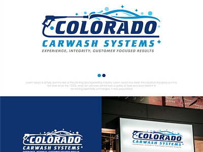 car wash company logo branding graphic design logo