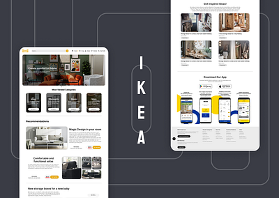 Just concept, not real IKEA 3d branding graphic design logo ui