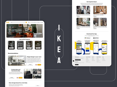 Just concept, not real IKEA 3d branding graphic design logo ui