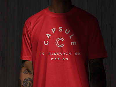 Capsule Branding — Shirt apparel badge brand branding c logo monogram red shirt tshirt typography