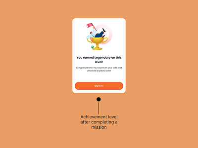 Gamification UI Card for Exhibiting Achievement Level achievement design figma gamification mobile app ui ui card ui design ui kit uiux ux ux design