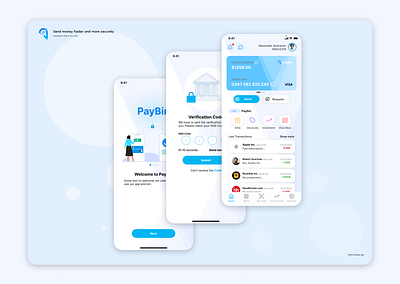 PayBin Banking App 3d branding graphic design logo ui