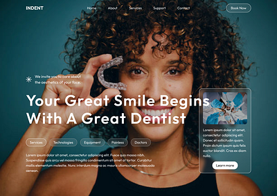 Dental Clinic Web Design. dental dental website dentist design ui design uiux web design