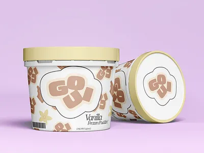 GOUI Frozen Pudding branding graphic design illustration logo