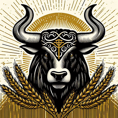 Zodiac - Taurus branding logo zodiac