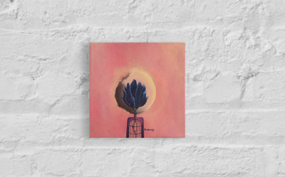 The Flame acrylic design illustration painting