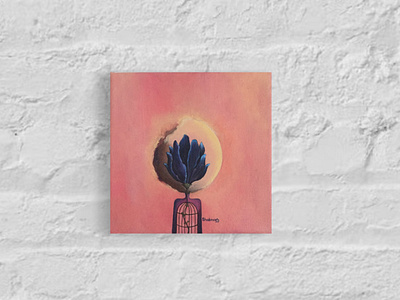 The Flame acrylic design illustration painting