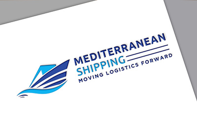 Mediterranean Shipping 2d branding business logo design graphic design illustration logo logo mark minimalism ui