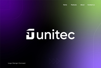 Unitec Logo Design 3d animation brand brand identiy branding company design finance illustratioon illustrator logo logo design modern motion graphics new tech ui