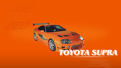 Orange Toyota graphic design ui