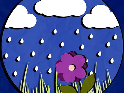 Simple Cut Out Paper Art cutout design illustration