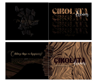 Çikolata broşür graphic design