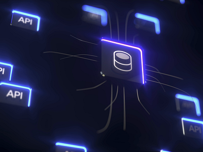 CMS Connections | Webflow Released 3d 3d animation 3d motion c4d cinema4d cms connections dark hardware lines octane wires