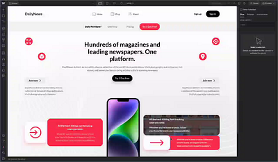 DailyNews | Landing Design With WebFlow animate webfloe develoer webflow webflow expert website