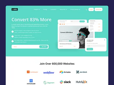 Website: Landing page anik clean creative design hellobar landing page landing page design mordan ui web design web header website