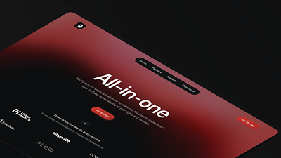 White Label SaaS – Landing Page [WIP] dark theme design homepage landing page music one page red saas ui ux