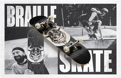 BRAILLE SKATEBOARDING branding design graphic design illustration print screen printing skateboarding