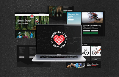 OREGON BIKE SHOP app biking branding graphic design logo outdoors sports ui