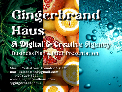 Gingerbrand Haus Pitch Deck Cover branding graphic design