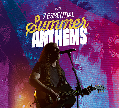 Air1 Summer Anthems - Listicle design graphic design typography