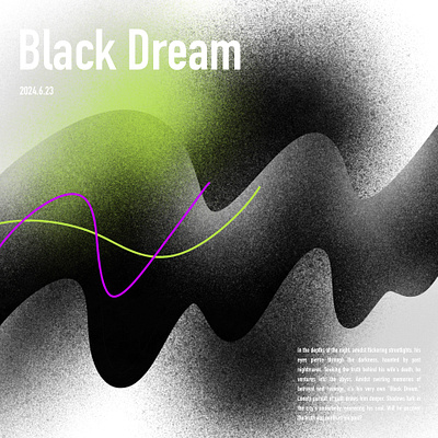 Black Dream abstract art black design gradation illustration minimal