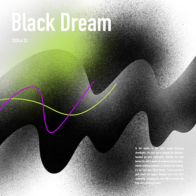 Black Dream abstract art black design gradation illustration minimal