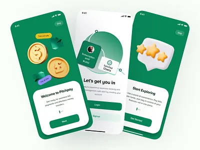 Fintech (Bills Payment): Mobile App Onboarding Screens... bills payment design fintech mobile app onboarding onboarding screens ui