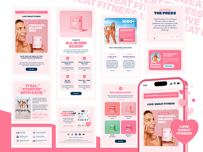 Love Sweat Fitness - Master Email Template automated email series design email campaign email design email marketing email template