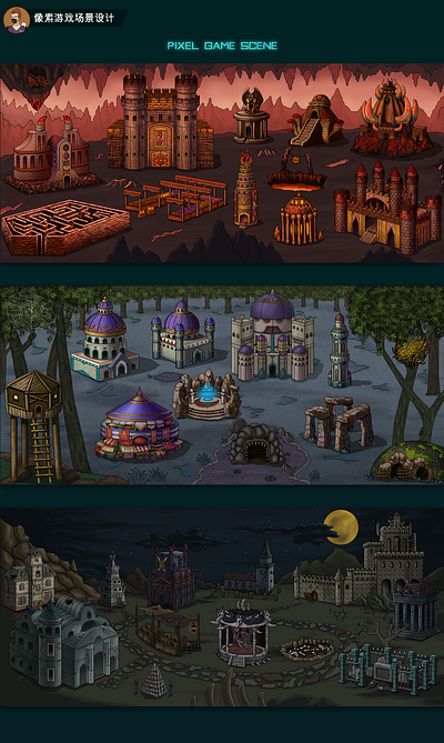 Pixel Game Scene Design design game design