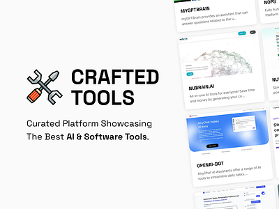 CRAFTED TOOLS - Top AI & Software Tools ai best crafted tools dark directory light showcase software tools top