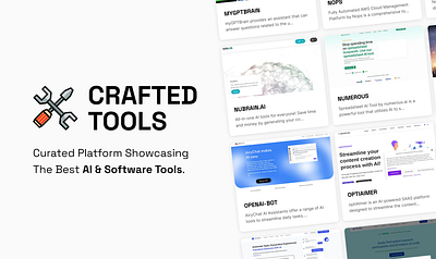 CRAFTED TOOLS - Top AI & Software Tools ai best crafted tools dark directory light showcase software tools top