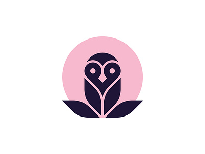 Owl flower logo bloom