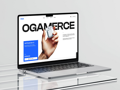 OGAMERCE - eCommerce Web Design air pods apple bold clean design desktop e commerce web design interface modern design online store profesional ui ux web design website