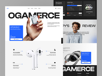 OGAMERCE - eCommerce Web Design apple bold clean design desktop e commerce web design interface modern design online store profesional ui ux web design website
