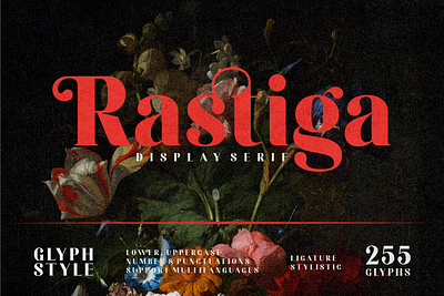 Rastiga Display Serif branding typography