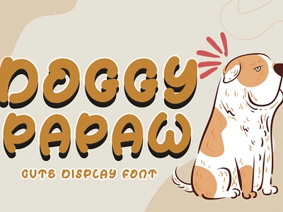 Doggy Papaw 4th of july animal beautiful branding christmas cute dog design dog fathers day font font design graphic design halloween handwritten illustration logo ui