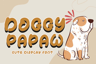 Doggy Papaw 4th of july animal beautiful branding christmas cute dog design dog fathers day font font design graphic design halloween handwritten illustration logo ui