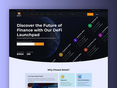 Delft - Angular Crypto & DeFi Tokens Launchpad angular coin startup crypto defi envytheme ico launchpad tokens ui ux uxresearch webdesign