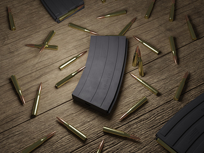 Magazine And Bullets 3d
