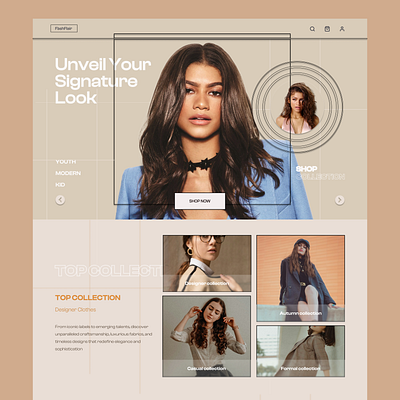 Fashion Website Design dailyui design landingpage ui uichallenge ux webdesign