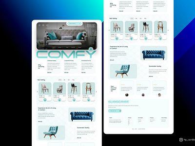 Comfy : Furniture Website Landing Page daily ui design landing page ui uichallenge ux web design website design