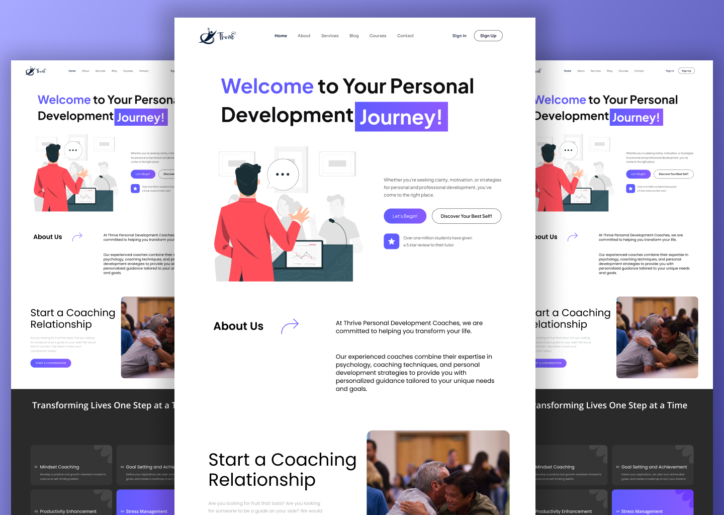 Personal Development Coaches Landing Page By Najma On Dribbble