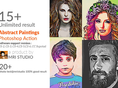 Abstract Paintings Photoshop Action action branding design effect illustration ink art modern photo effect photoshop photoshop action psd ui