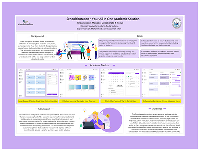 Web Application Poster Design branding educational logo poster schoolaboration web application