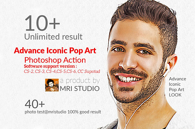Advance Iconic Pop Art Photoshop Action branding design effect illustration ink art modern photo effect photoshop photoshop action ui