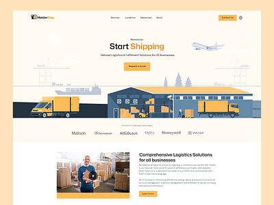 MeisterPrep - Logistics Solutions Website Design amazon delivery logistc shipping ui web web design webdesign website website design