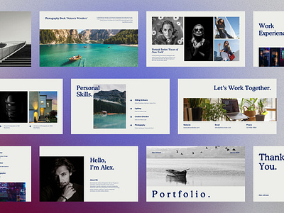 Photography Portfolio - Presentation Templates branding graphic design illustration minimalist design minimalist portfolio portfolio design portfolio ppt portfolio te ppt template