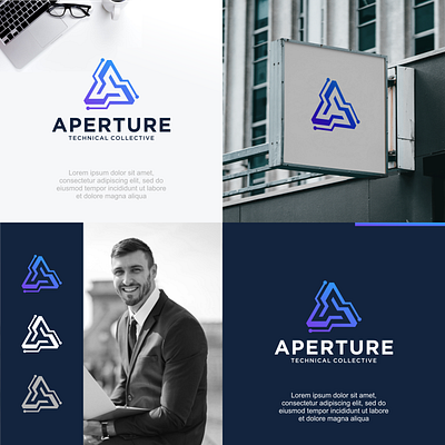 Aperture Technical collective aplikasi branding graphic design logo motion graphics perangkat lunak technology vektor
