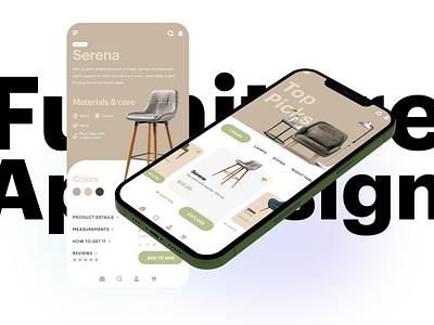 Modern Furniture App Design: UI UX Concept app design figma furniture mobile mobile app modern ui user experience user interface ux