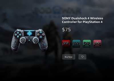 Day 33/100 - Customize Product buttons dailyui design dualshock figma god of war playstation product sony ui ui design uiux user experience user interface ux ux design web design